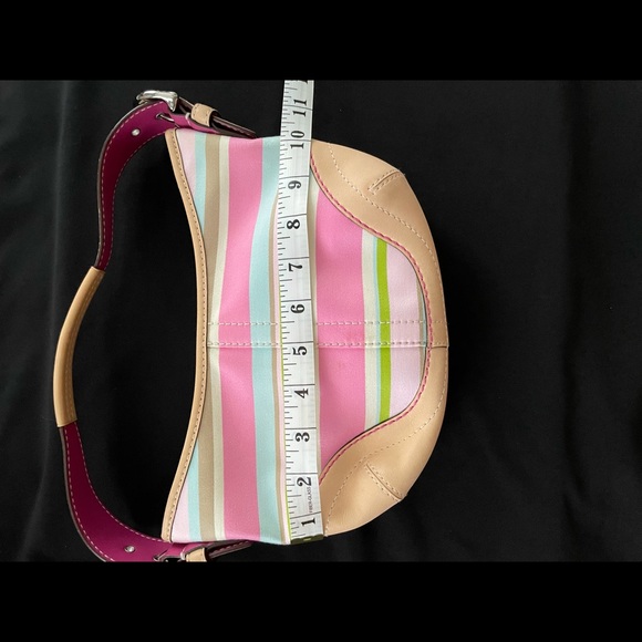 Coach Soho Hampton Striped Hobo Shoulder Bag Authentic - Picture 6 of 7
